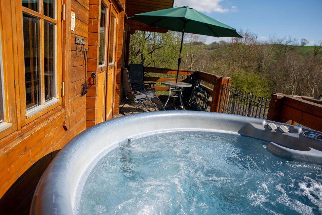 George Cabin - Log Cabin In Wales With Hot Tub นิวทาวน์ ภายนอก รูปภาพ